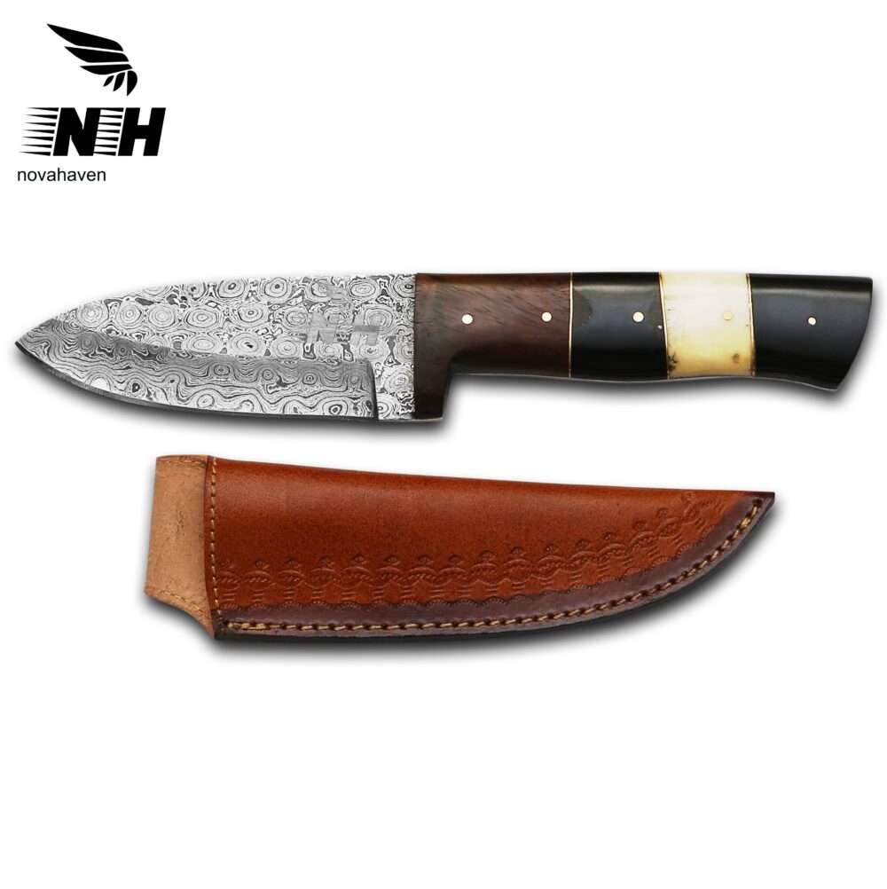 Novahaven Damascus Steel Skinner Knife
