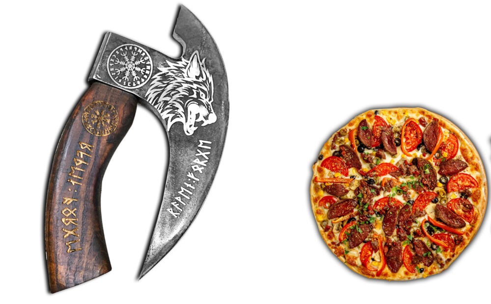 Novahaven Valkyrie's Shadow Black Beauty Pizza Axe - Harness the Dark Power of the Valkyrie! Master Every Slice with Legendary Precision - The Ultimate Tool for Elite Chefs, Pizza Champions, and Vikin - Image 3