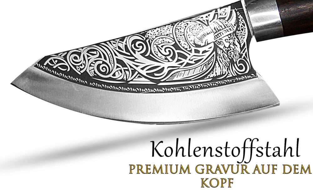 NovaHaven Lagertha Viking Chopper – AI-Designed Multi-Purpose Knife for Cutting, Chopping, and Slicing with Premium Laser-Engraved Stainless Steel