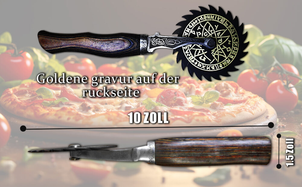 Ultimate AI-Designed Viking Pizza Cutter Roller size